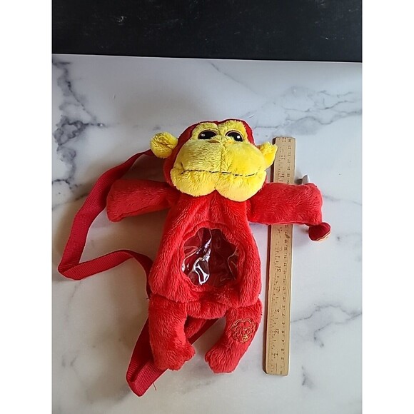 Chupa Chups Red Monkey Lollipop Plush Backpack - Picture 3 of 10